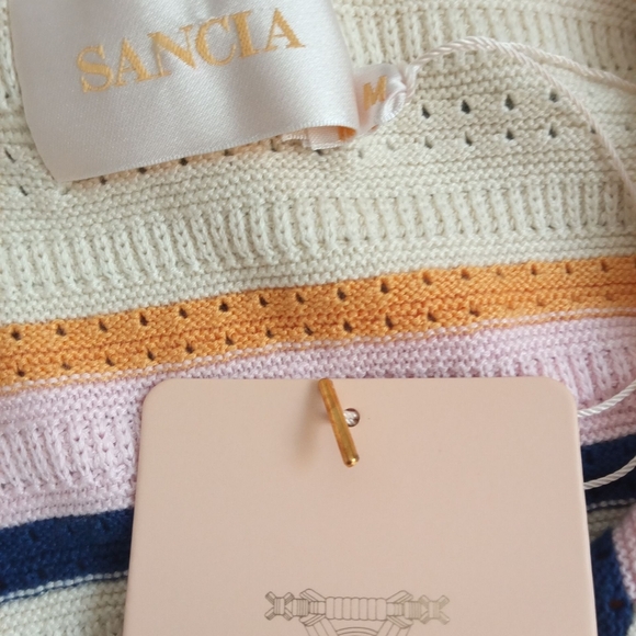 Sancia Cora Knit Stripe Pullover NWT Top Size Medium - Picture 5 of 5